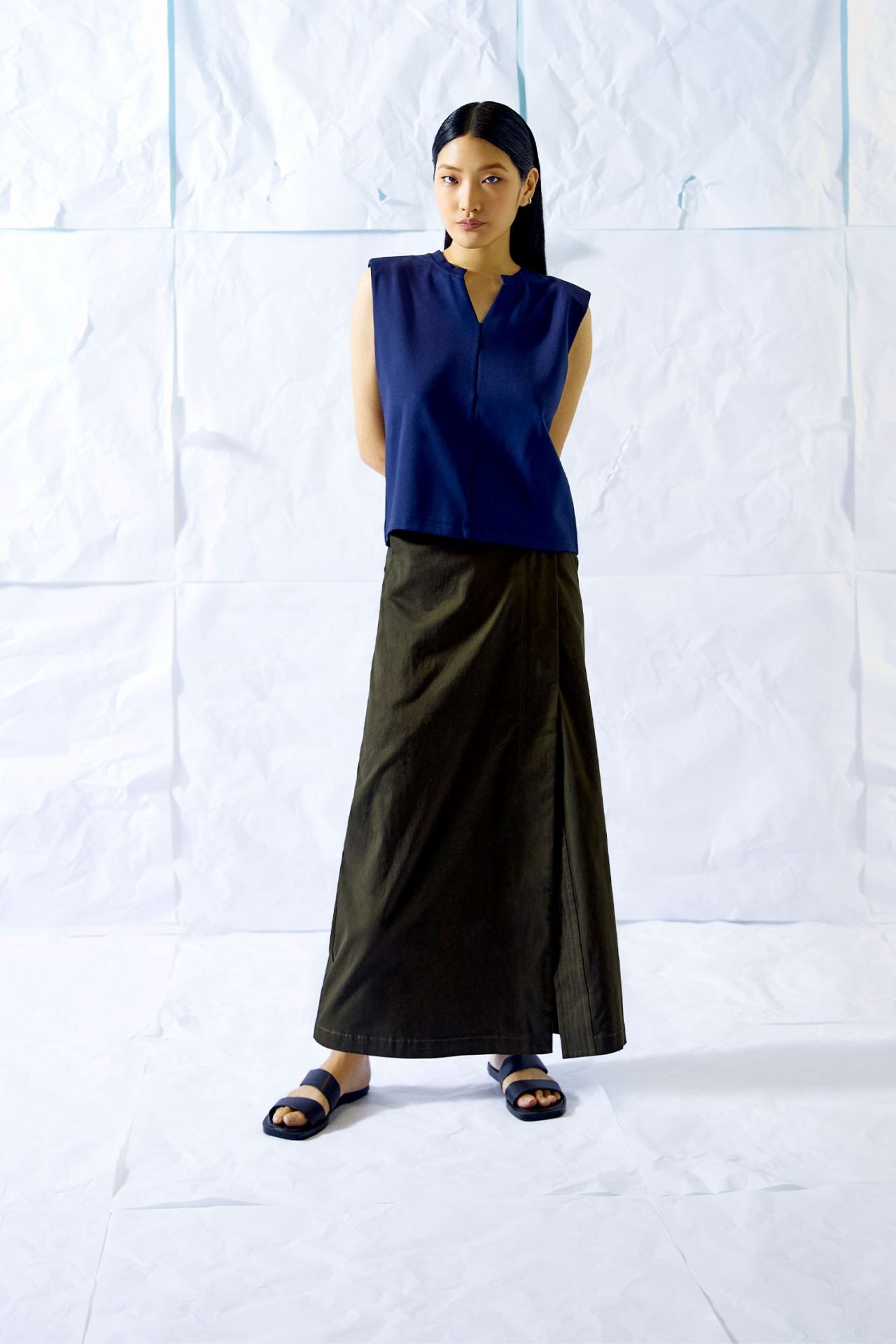 Overlapped Slit Skirt