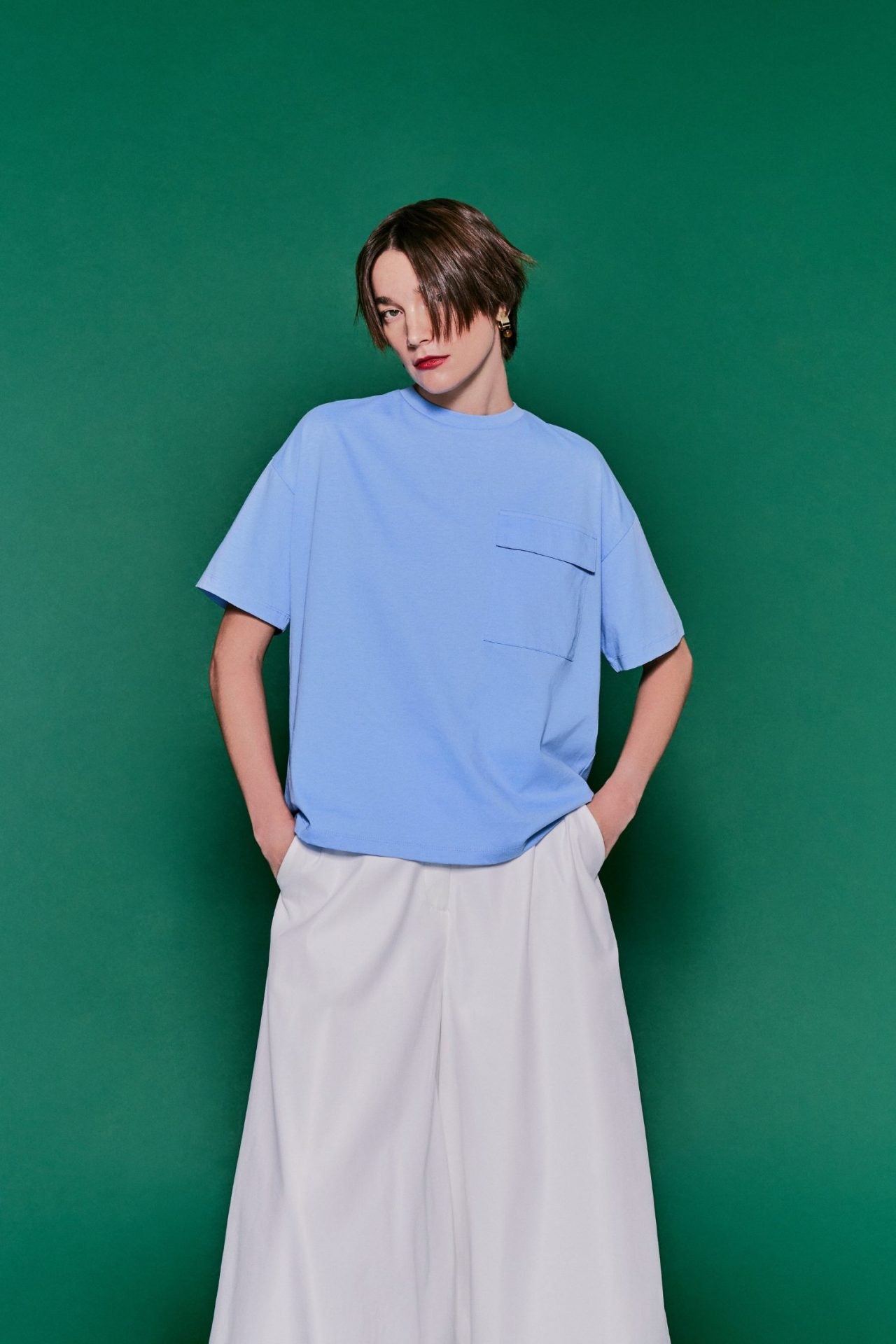 Flap Pocket Jersey Top