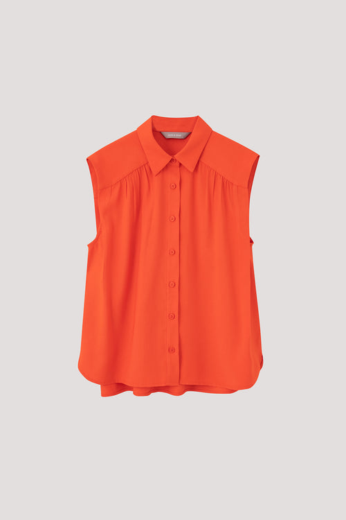Gathers Detailed Collared Top