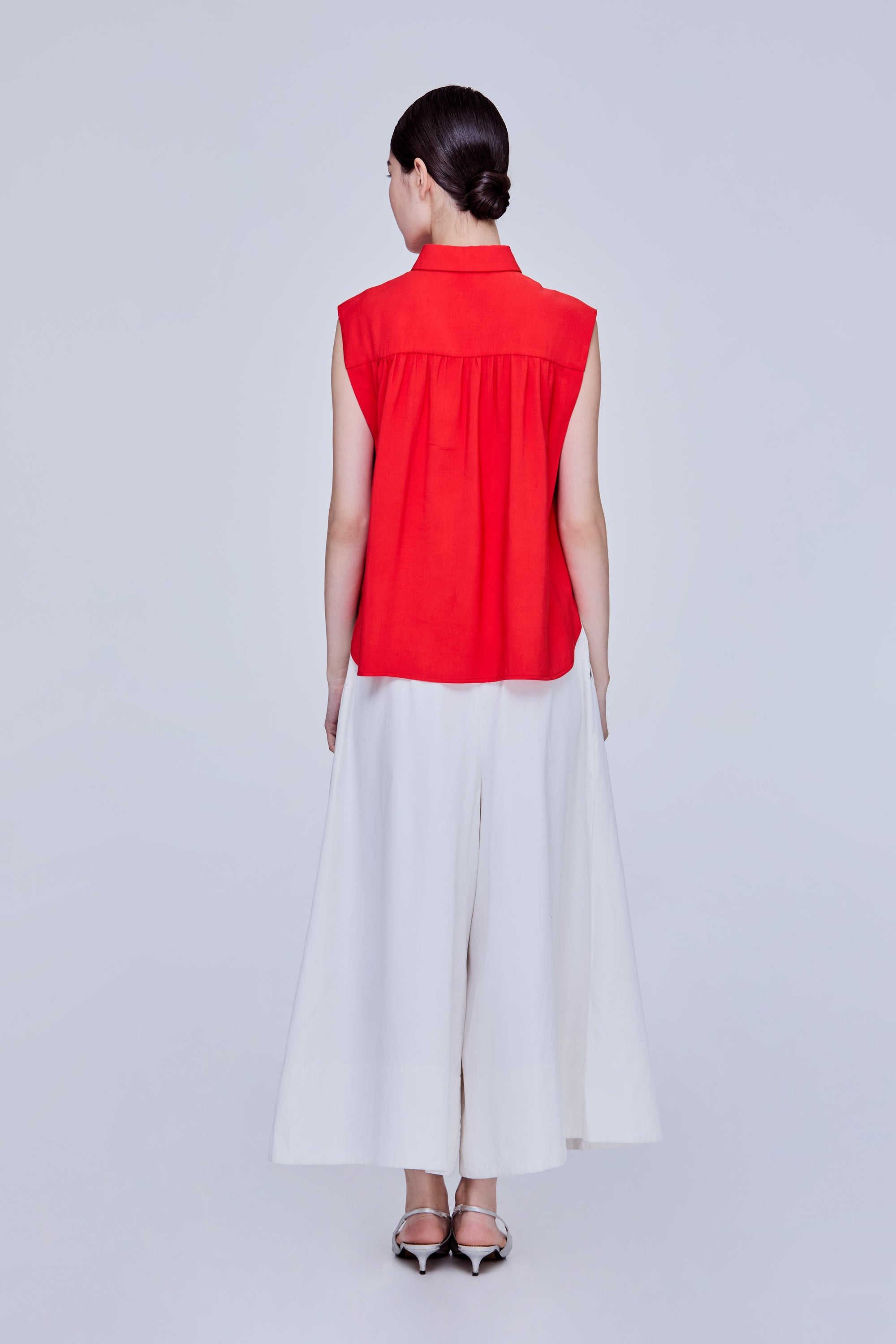 Gathers Detailed Collared Top
