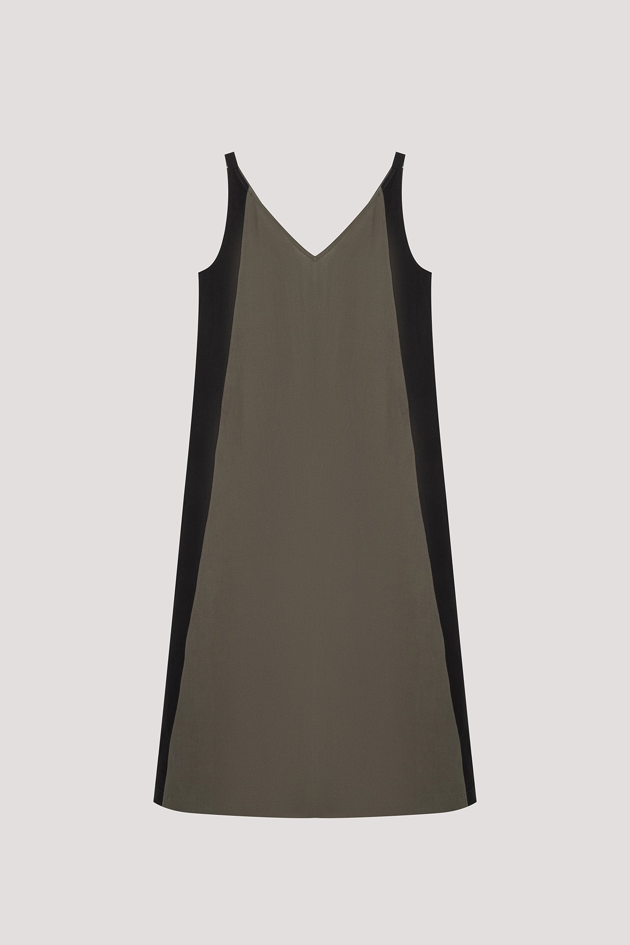 Strappy Color Block Midi Dress