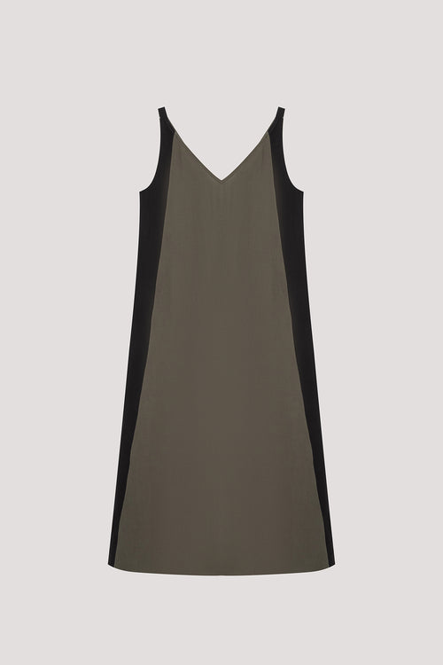 Strappy Color Block Midi Dress