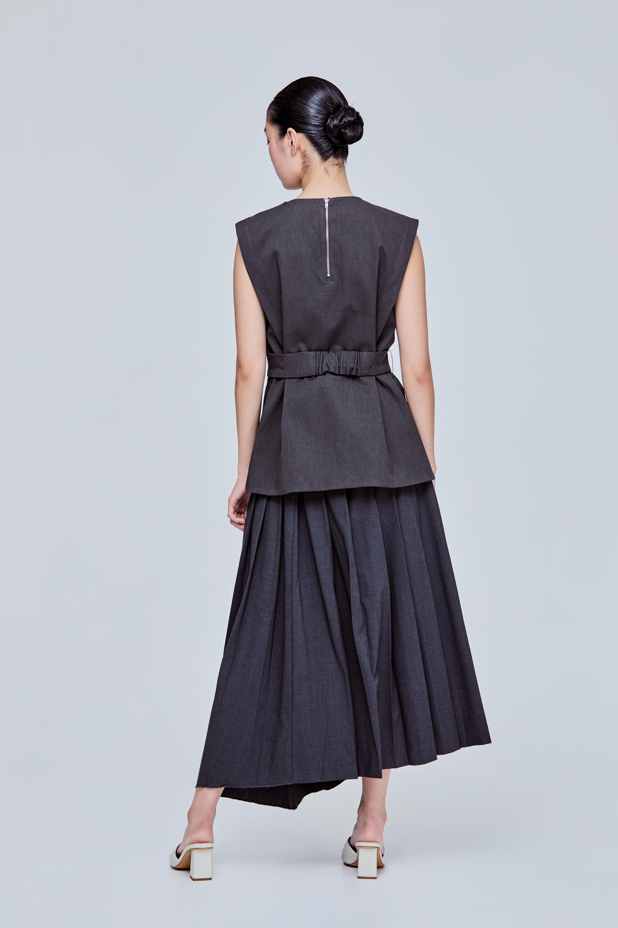 Layered Front Belted Top