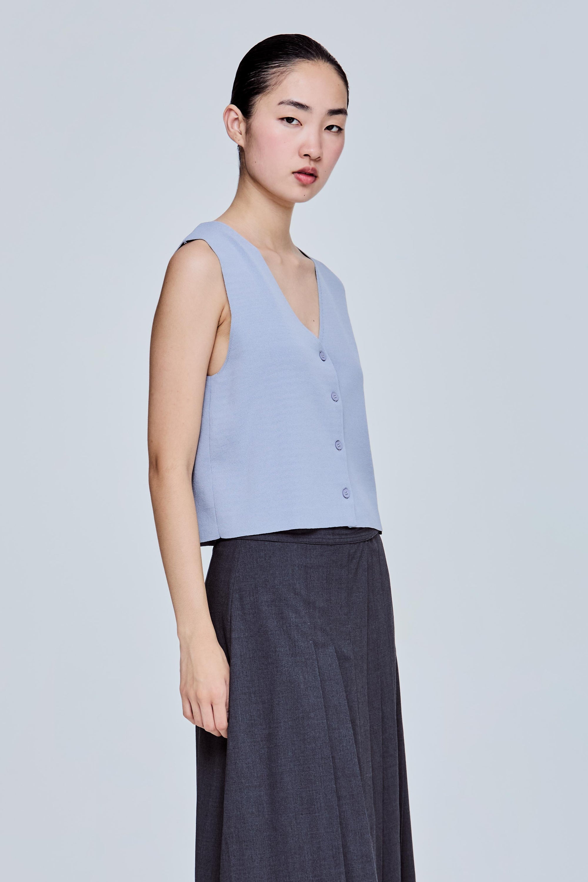 Button-down Knit Vest