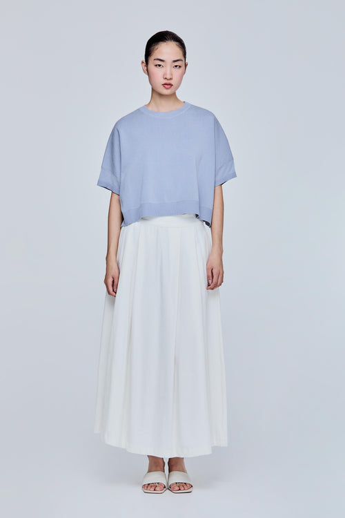 Contrast Organza Knit Top