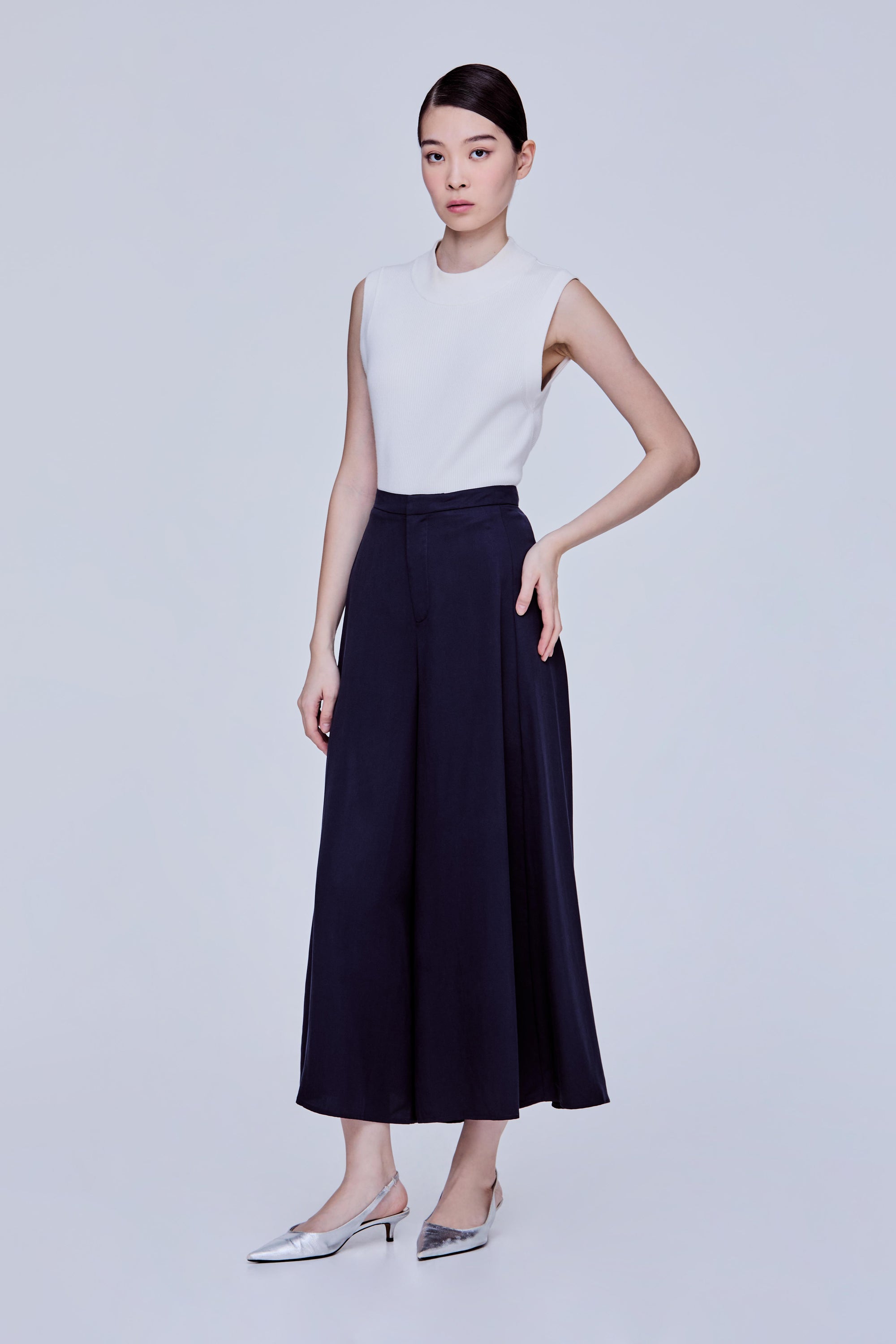 Wide Leg Soft Drape Culottes
