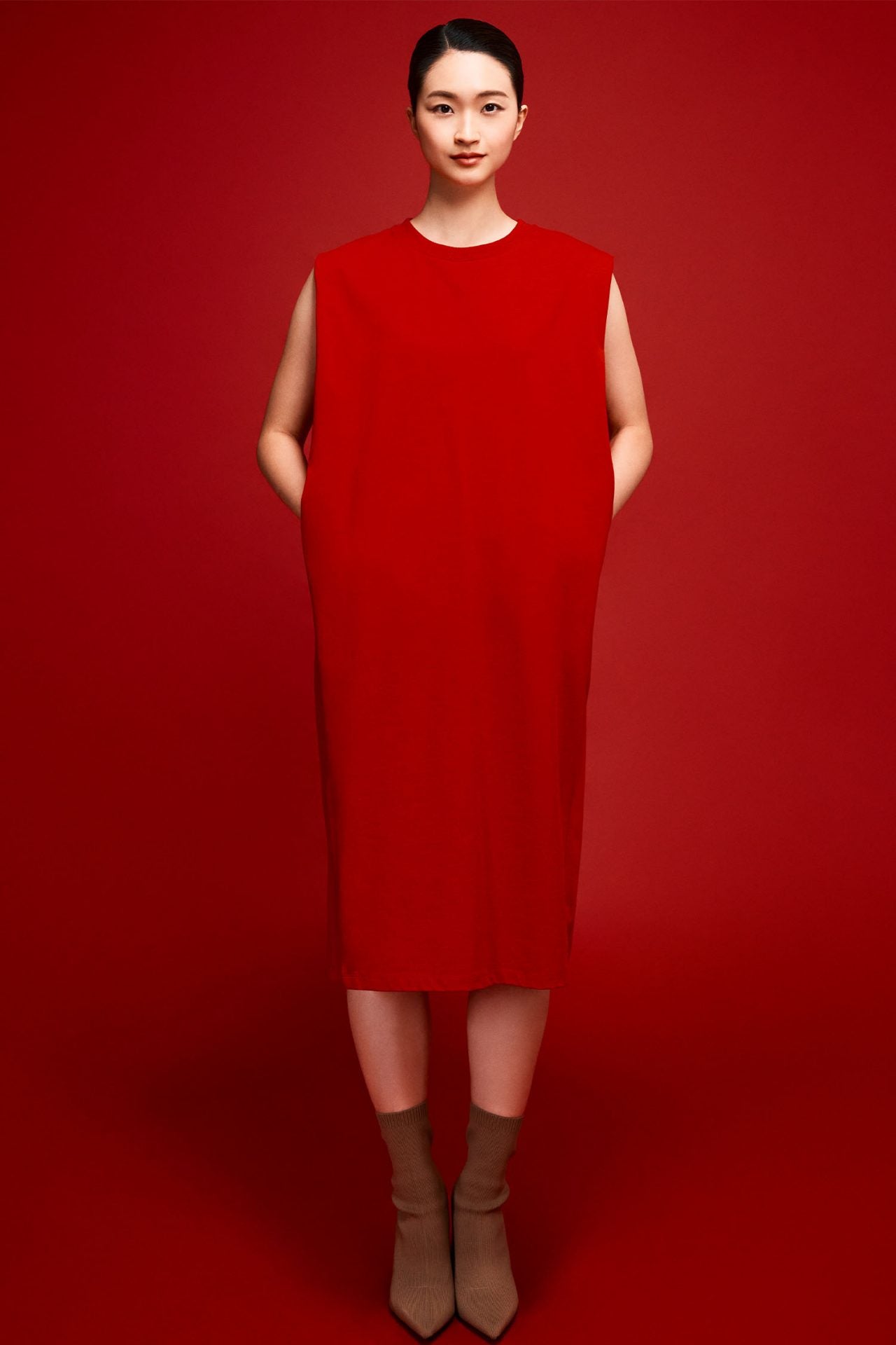 Shift Cut Jersey Dress