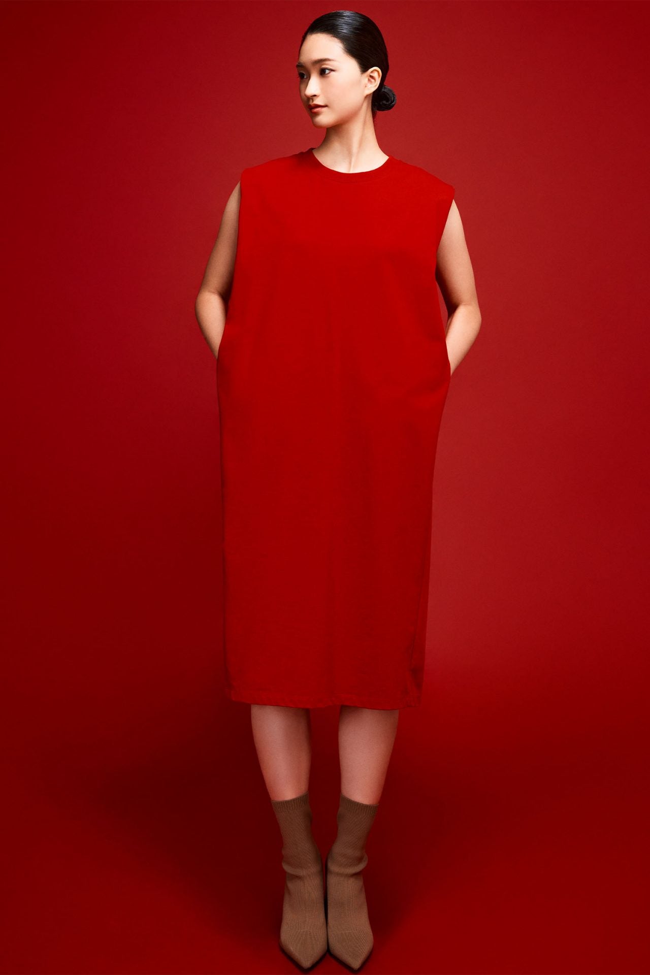 Shift Cut Jersey Dress