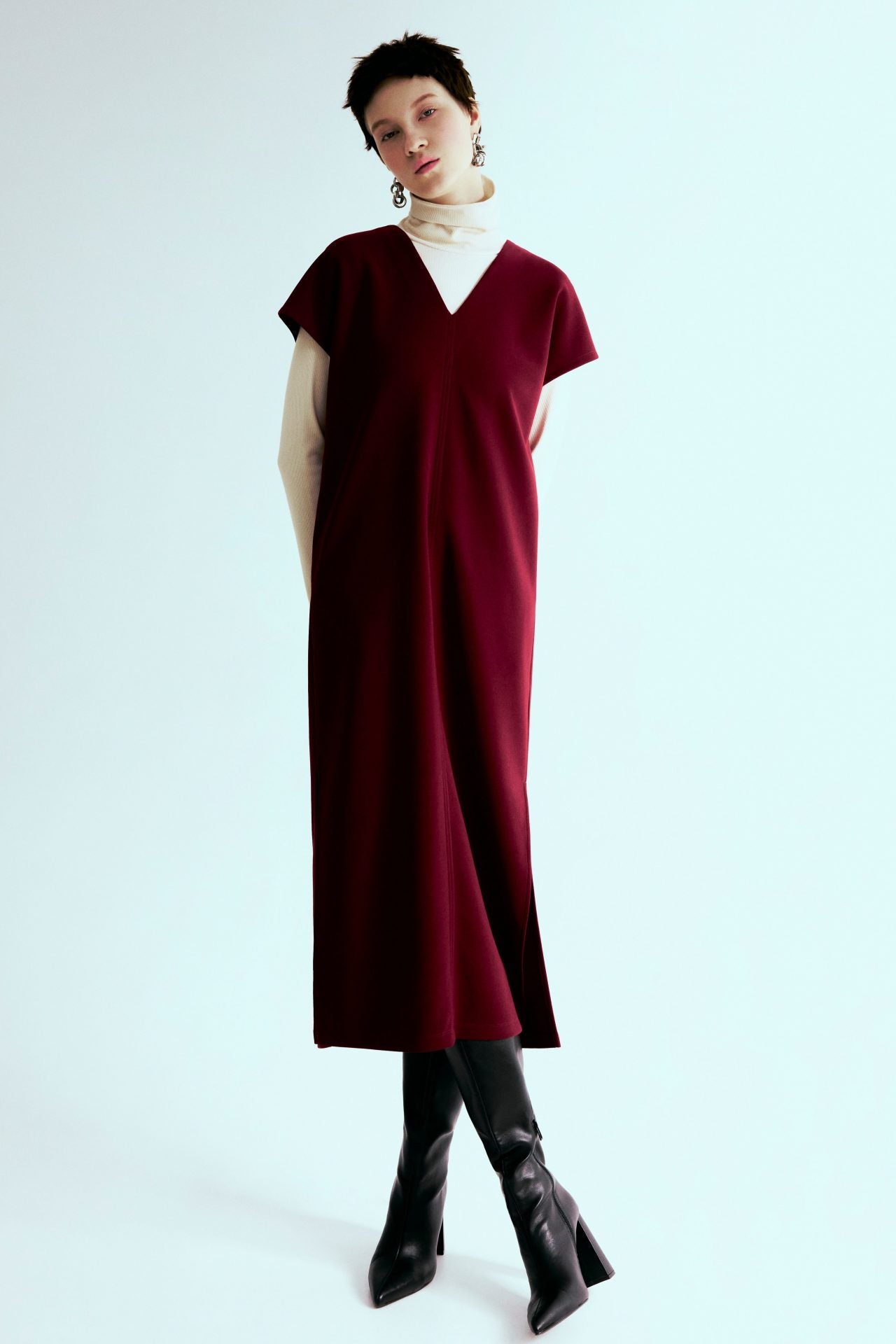 V-neck Maxi Shift Dress – SANS & SANS Malaysia