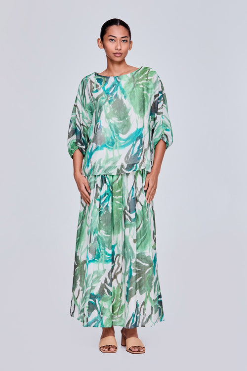 color:GREEN FLORAL