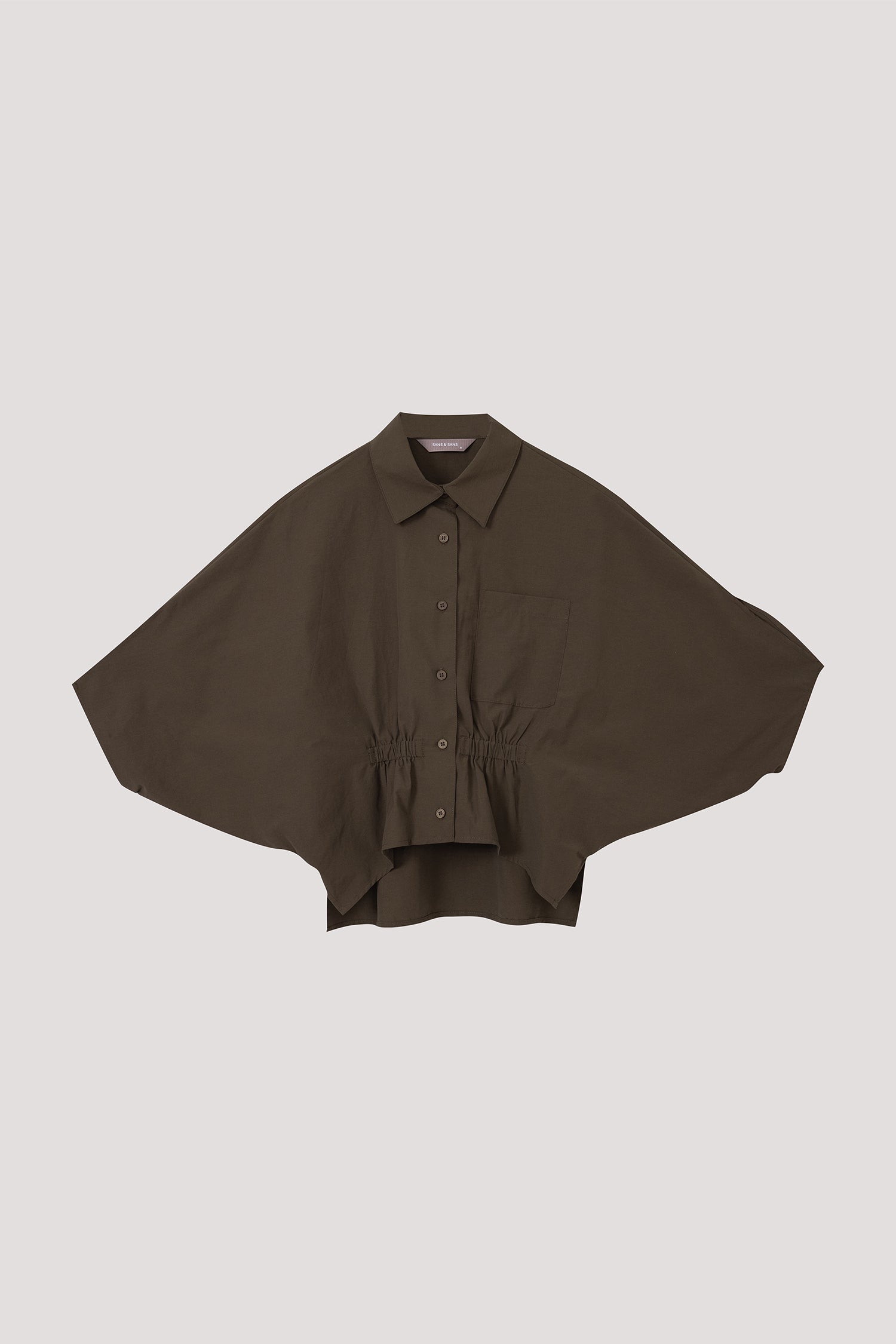 Parachute-like Collar Blouse
