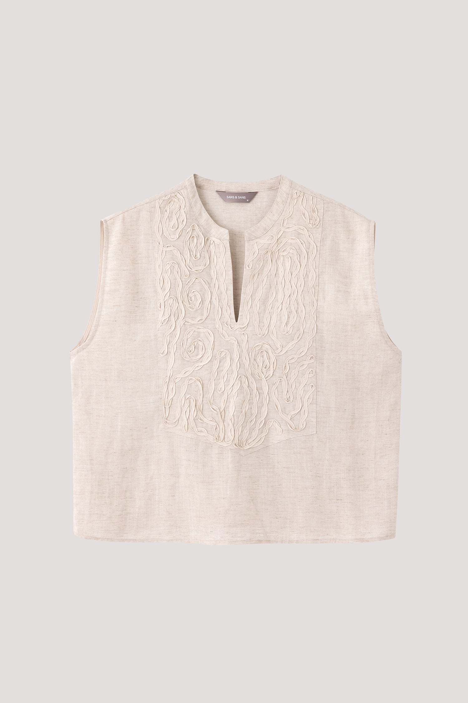 Embroidery Paneled Top