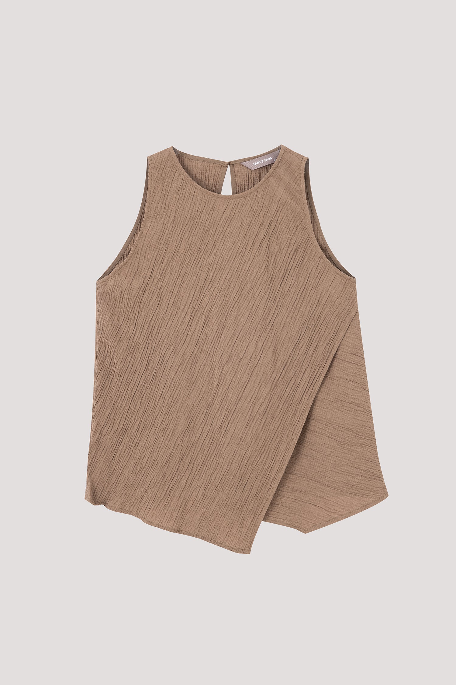 Crepe Texture Layered Top