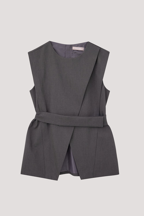 Layered Front Belted Top