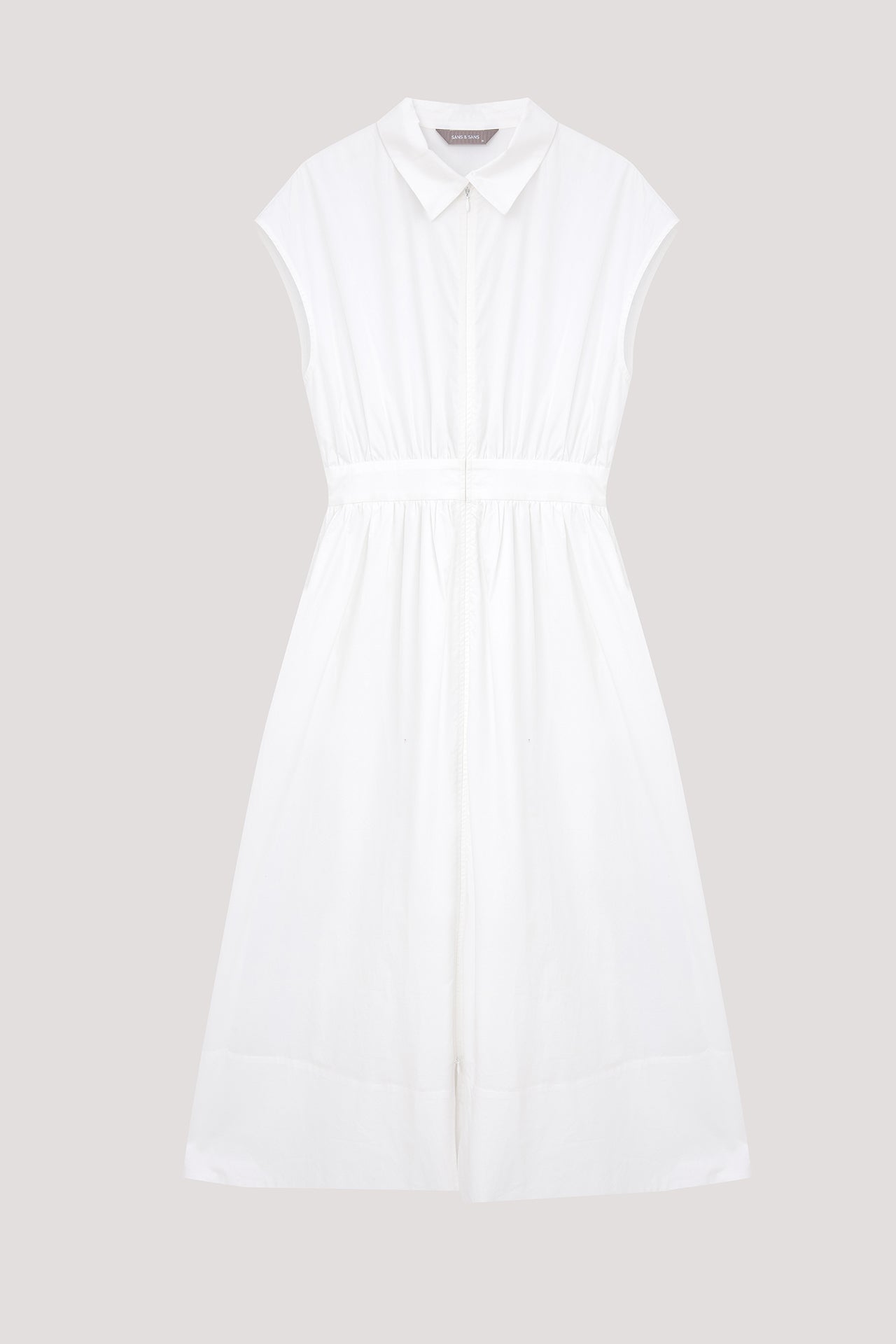Fit-and-flare Zipper Maxi Dress