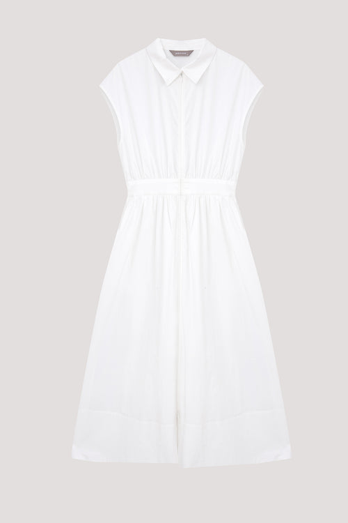 Fit-and-flare Zipper Maxi Dress