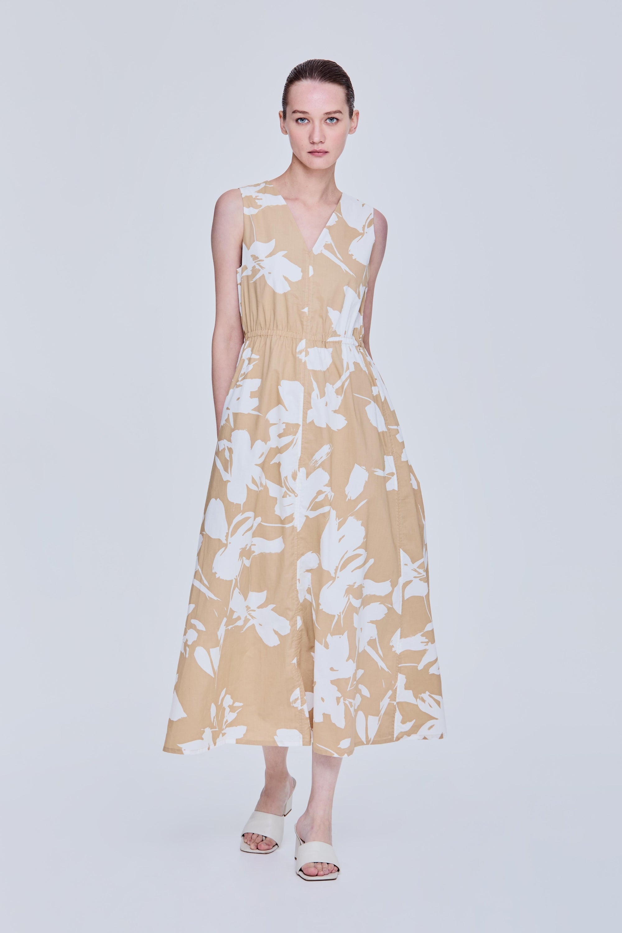 color:KHAKI FLORAL