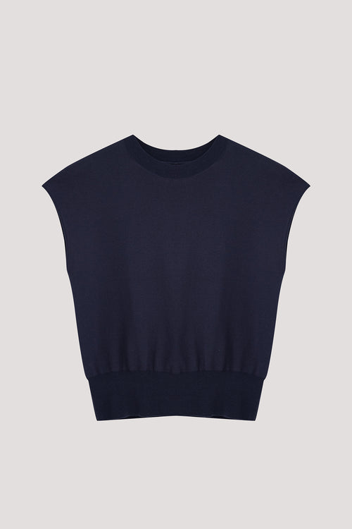 V-Slit Back Drape Knit