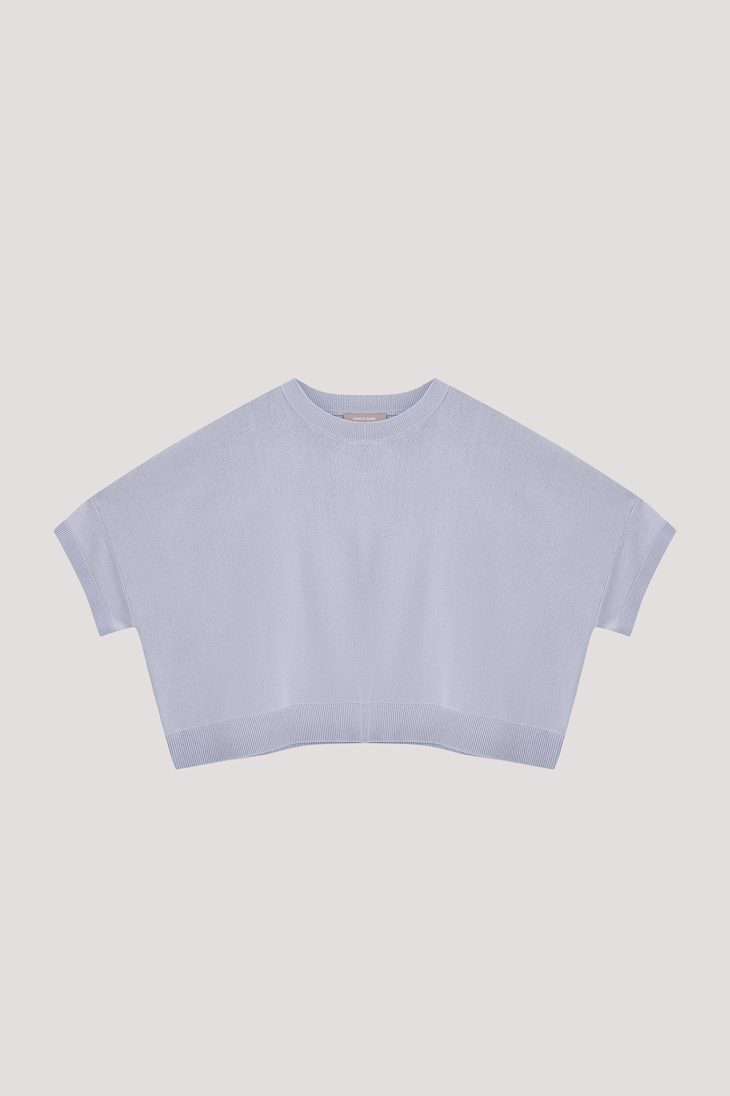 Contrast Organza Knit Top