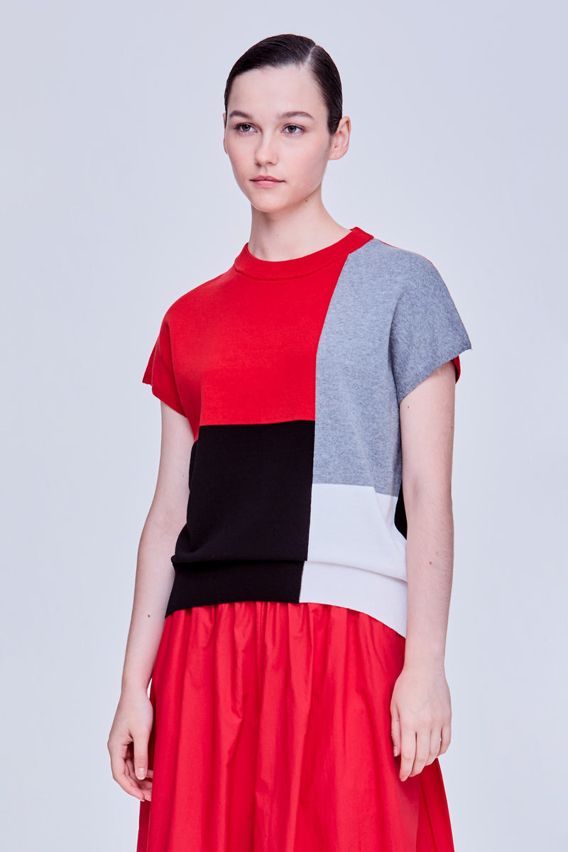 Contrast Color Blocks Knit – SANS & SANS Malaysia