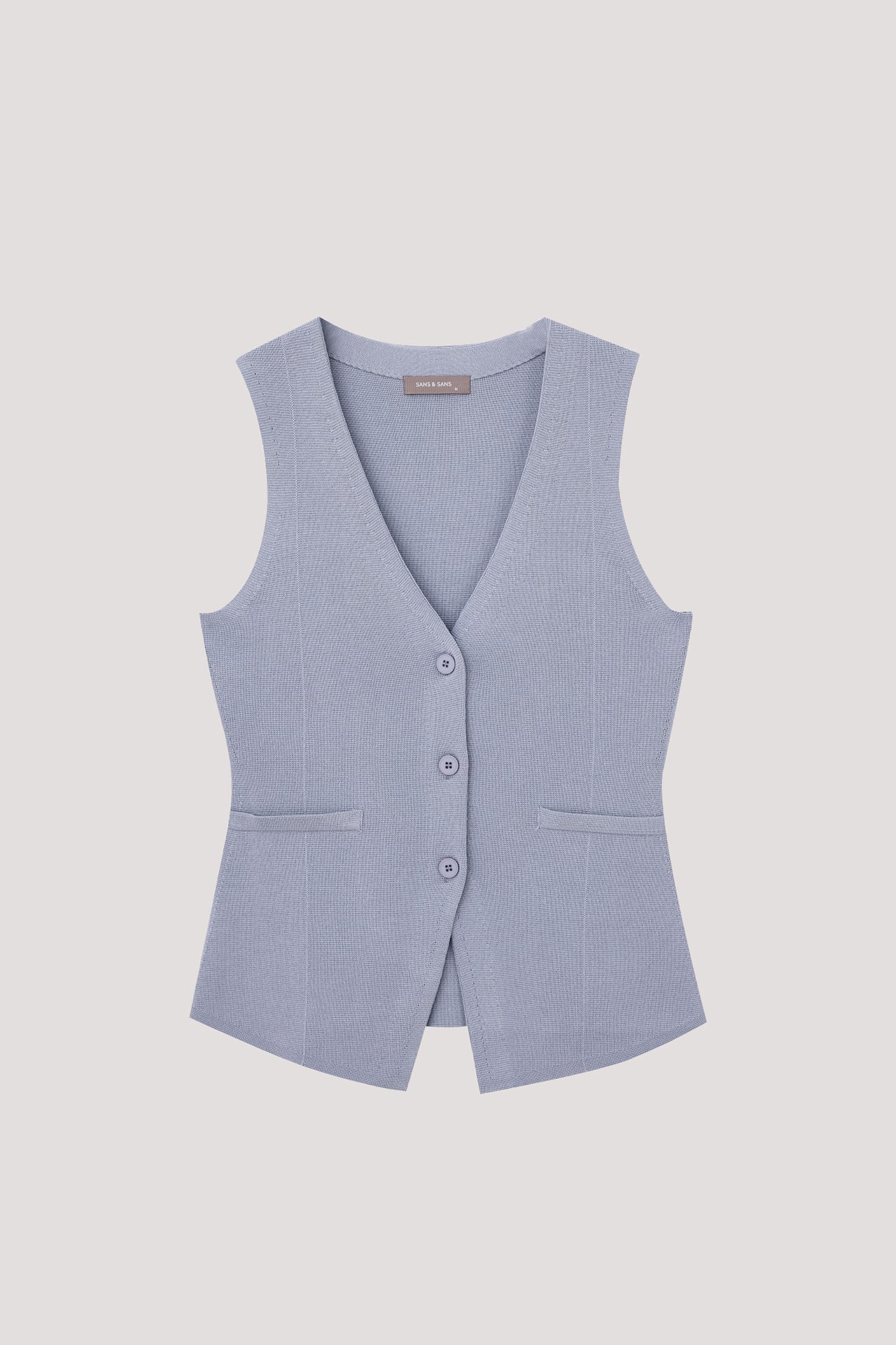 Buttoned Knit Vest