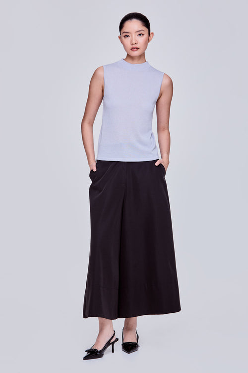 Mock Neck Lurex Knit