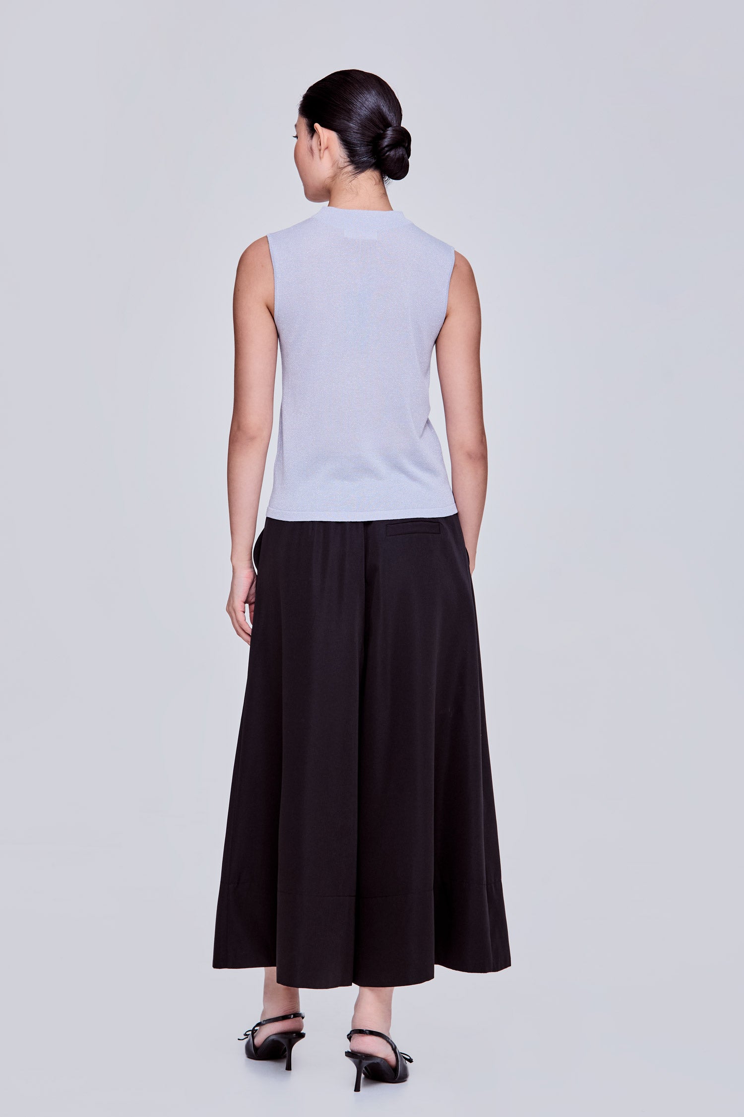 Mock Neck Lurex Knit