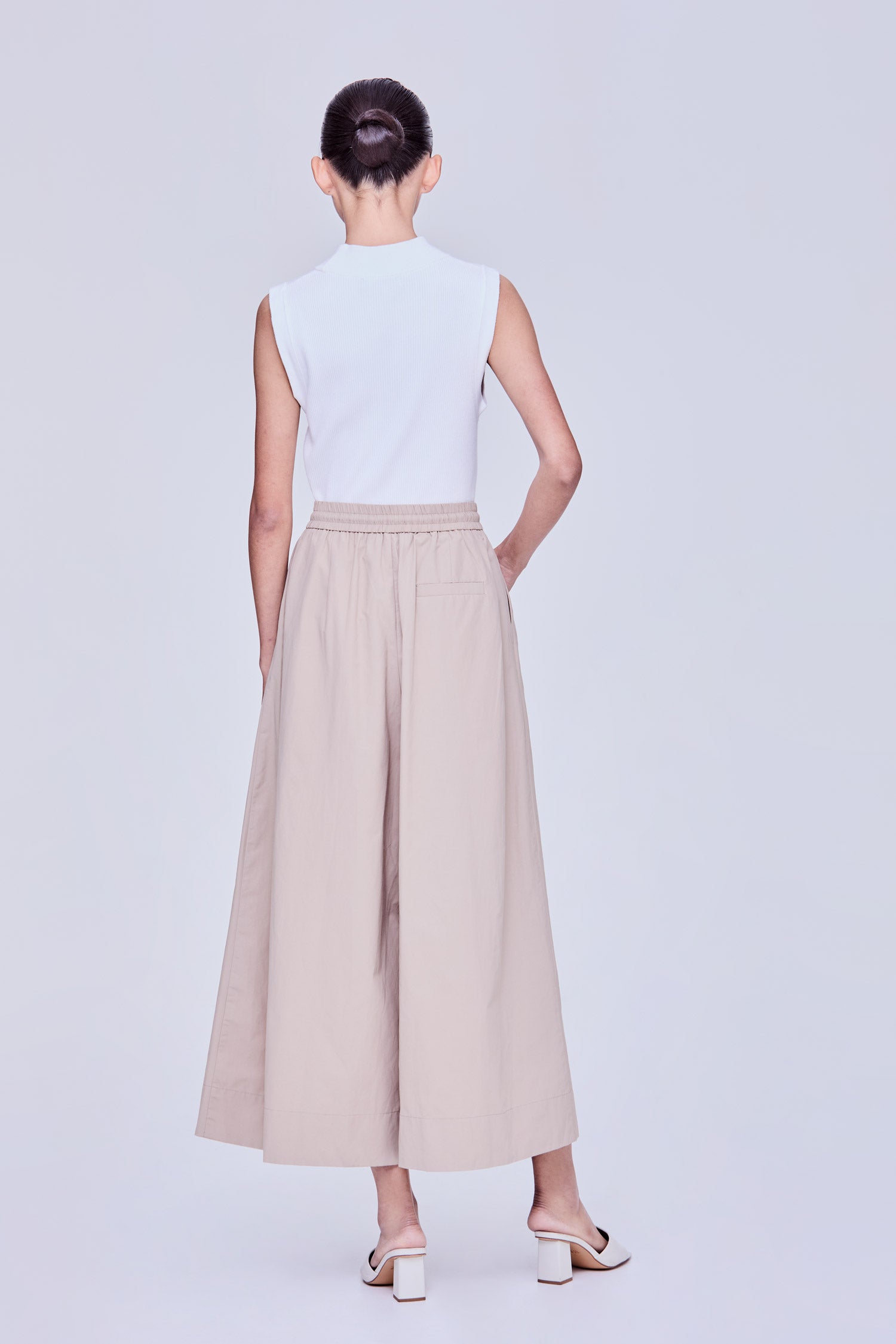 Elasticated Waist Flare Pants