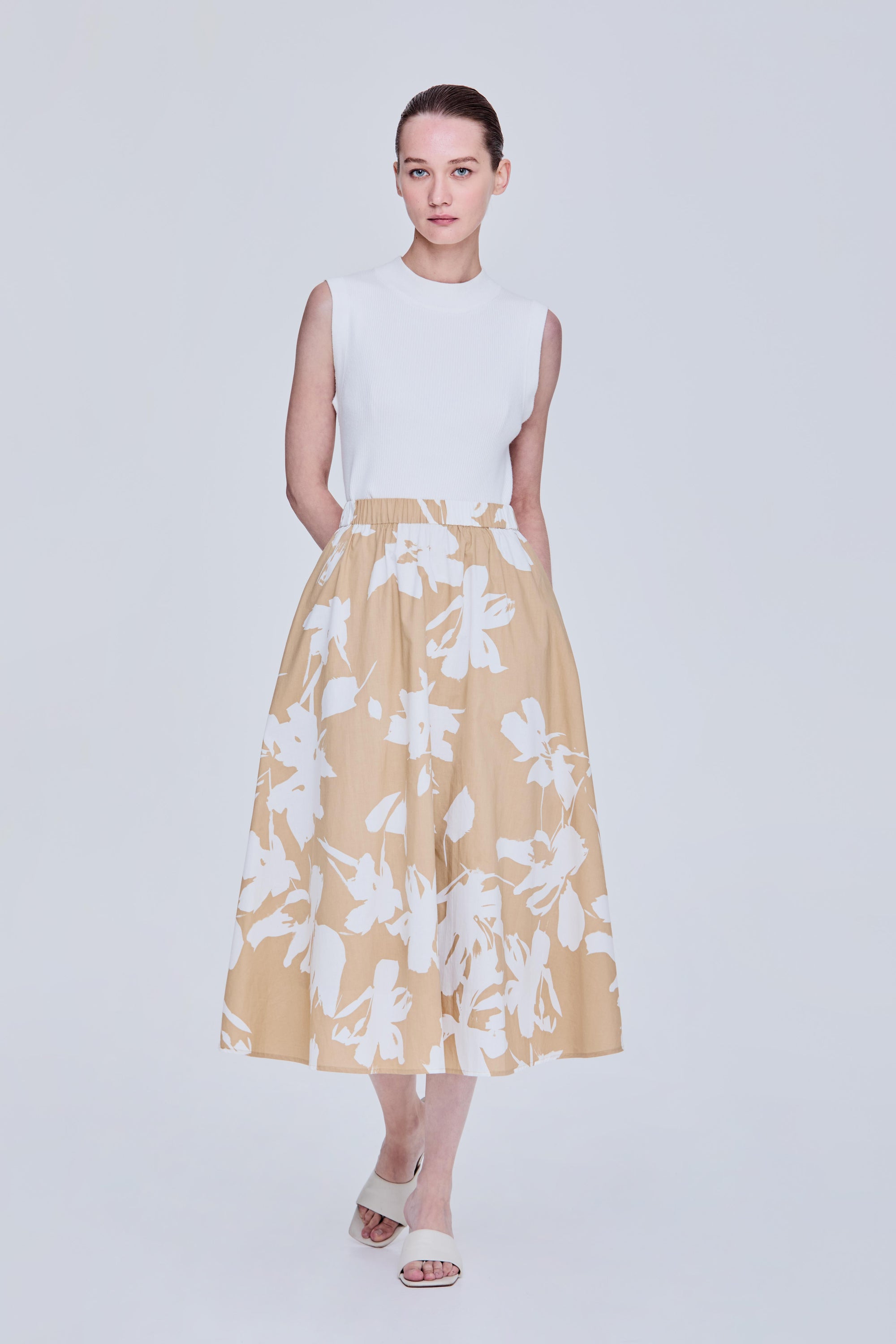 color:KHAKI FLORAL