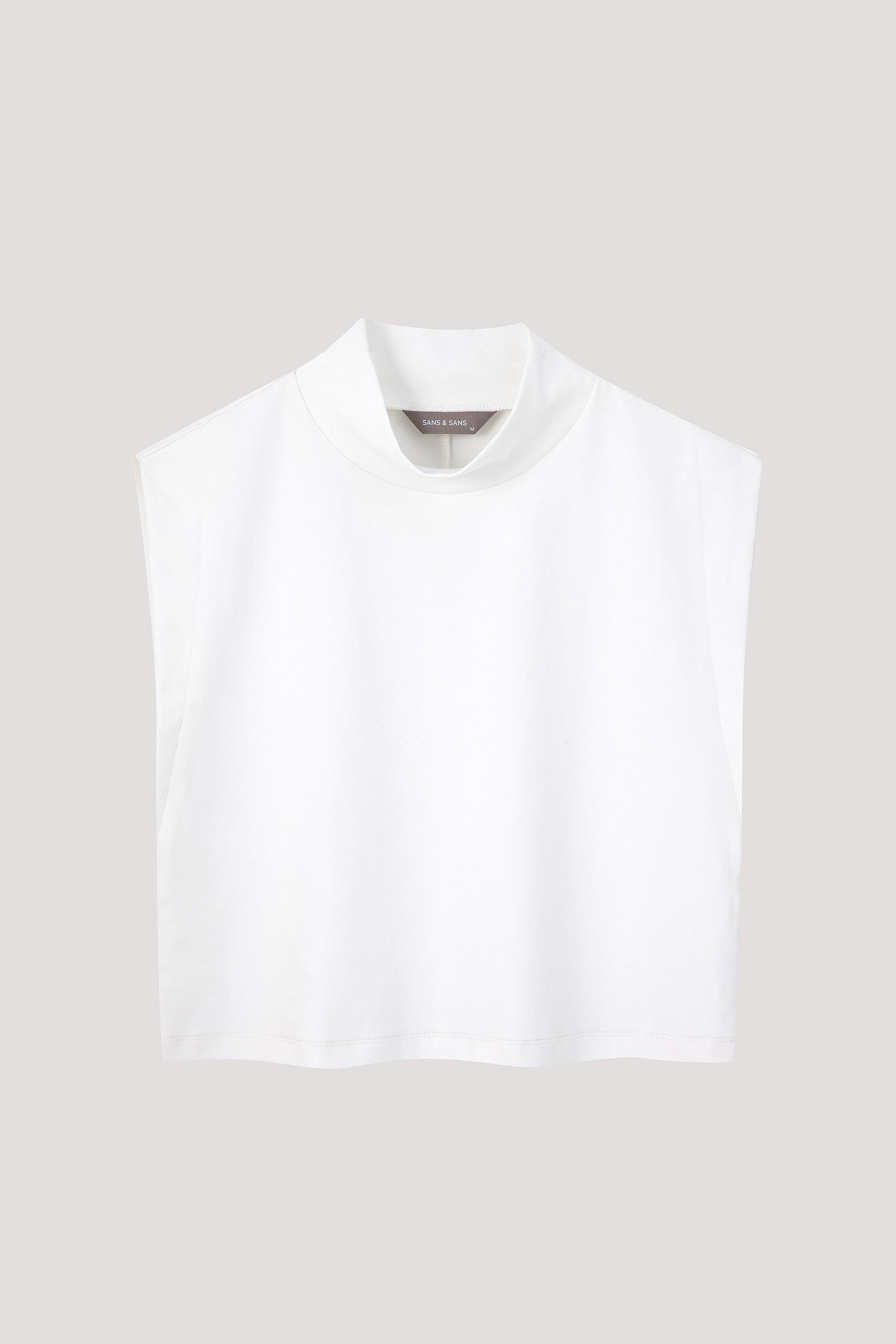 Boxy High Neck Crop Top