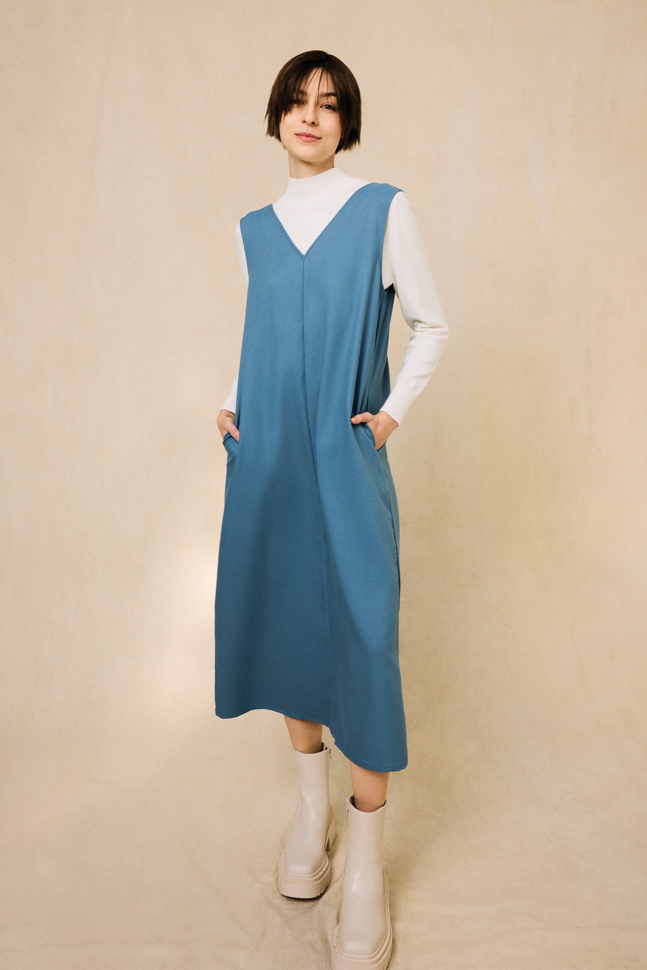 Tied Detail V-neck Dress