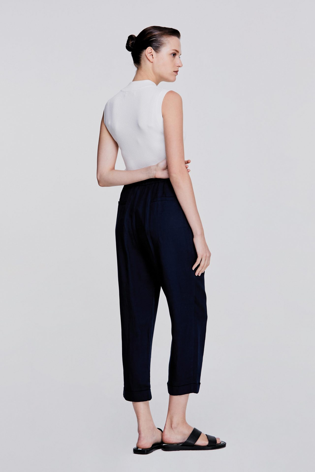 Roll-Up Cuffed Pull Up Pants - SANS & SANS (MALAYSIA)