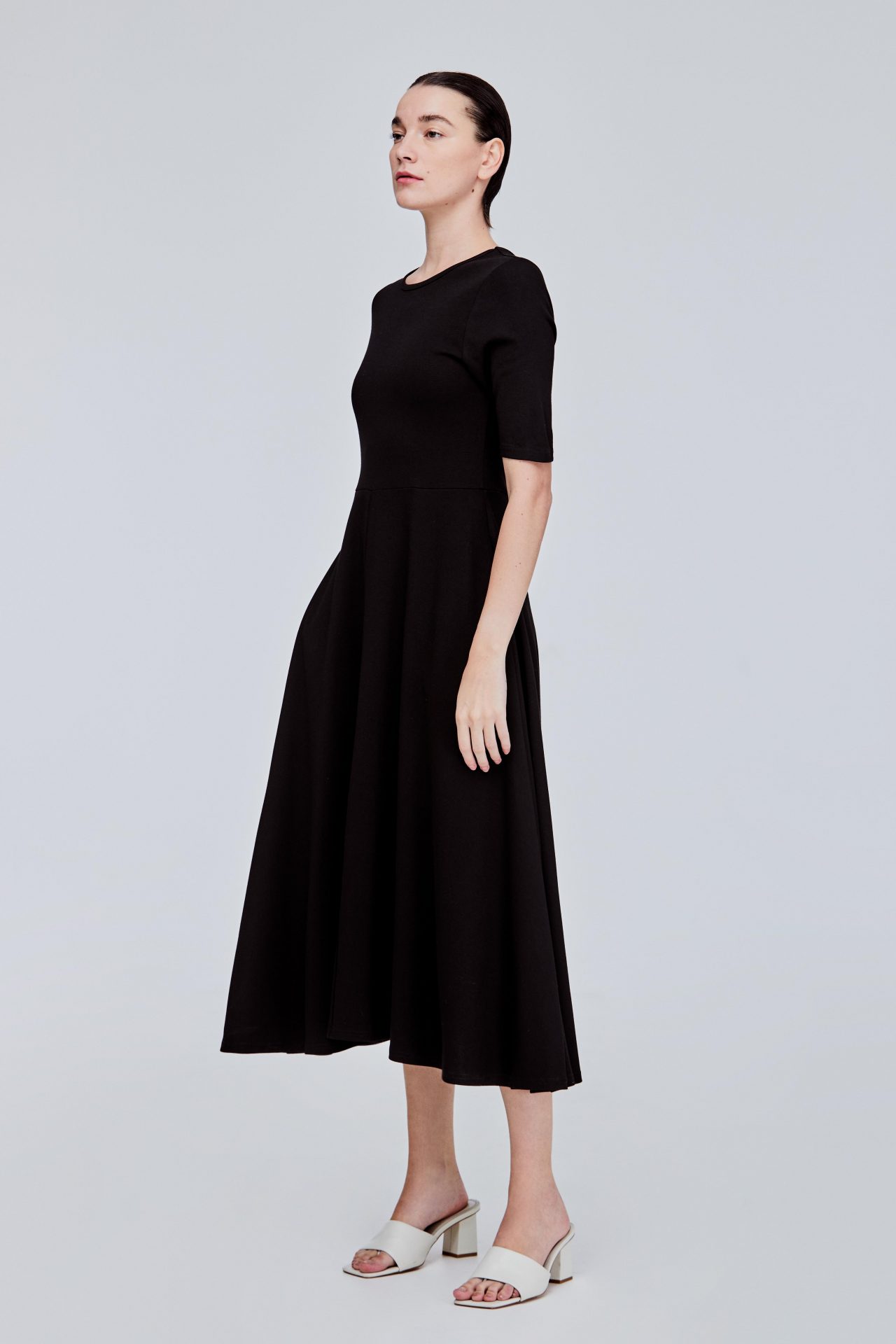 Fit-and-flare Jersey Dress - SANS & SANS (MALAYSIA)