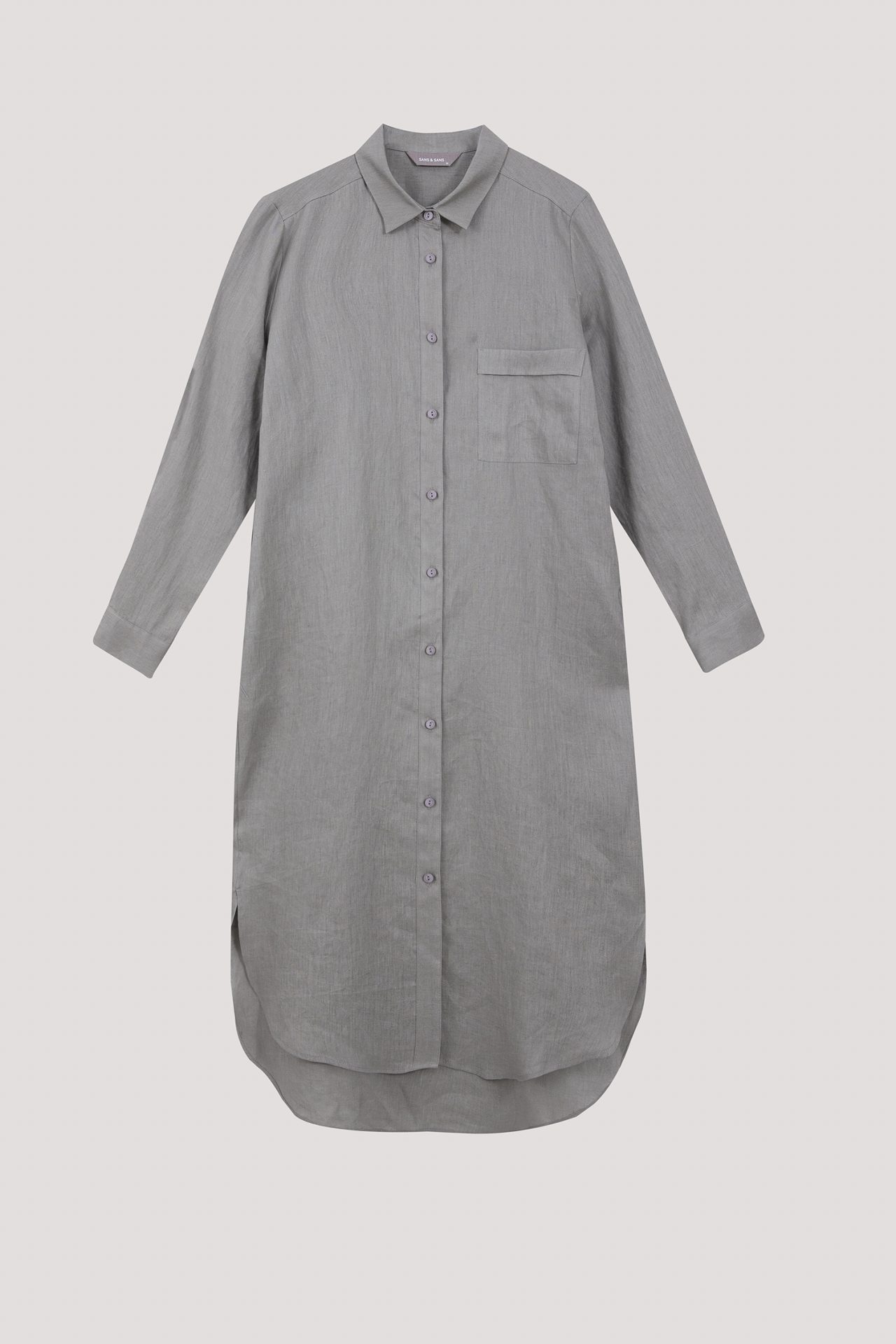 Linen Shirt Dress - SANS & SANS (MALAYSIA)